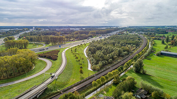 Projectfotograaf met drone